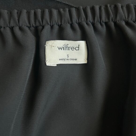 ARITZIA Wilfred Black Draped Sleeve Peasant Style Orly Blouse US S. - Picture 8 of 8